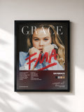 #noir Tableau de l'album FMA de SAYGRACE, cadre noir, imprimé et encadré en France