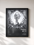 #noir Tableau de l'album ATLAS DELUXE de Twinsmatic, cadre noir, imprimé et encadré en France