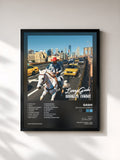 #noir Tableau de l'album Brooklyn Cowboy de GASHI, cadre noir, imprimé et encadré en France