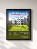 #noir Tableau de l'album Anarchie und Alltag de ANTILOPEN GANG, cadre noir, imprimé et encadré en France