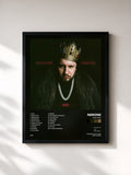 #noir Tableau de l'album MAXTAPE de Nerone, cadre noir, imprimé et encadré en France