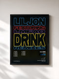 #noir Tableau de l'album Drink de Lil Jon, cadre noir, imprimé et encadré en France