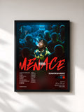 #noir Tableau de l'album Menace de Junior Bvndo, cadre noir, imprimé et encadré en France
