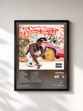 #noir Tableau de l'album Double O Baby de Hotboii, cadre noir, imprimé et encadré en France