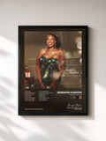 #noir Tableau de l'album The Gift Of Love de Jennifer Hudson, cadre noir, imprimé et encadré en France