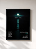 #noir Tableau de l'album Cease To Begin de Band of Horses, cadre noir, imprimé et encadré en France