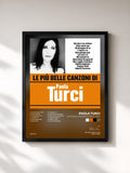 #noir Tableau de l'album Le più belle canzoni di Paola Turci de Paola Turci, cadre noir, imprimé et encadré en France