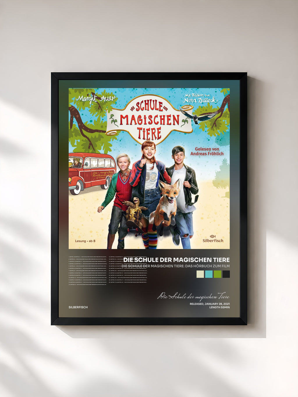 #noir Die Schule der magischen Tiere: Das Hörbuch zum Film by Die Schule der magischen Tiere as a framed art print, black frame, printed and framed in France
