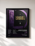 #noir The Music of League of Legends: Season 8 (Original Game Soundtrack) von League of Legends als gerahmter Kunstdruck, schwarzer Rahmen, gedruckt und gerahmt in Frankreich