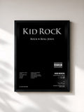 #noir Tableau de l'album Rock n Roll Jesus de Kid Rock, cadre noir, imprimé et encadré en France