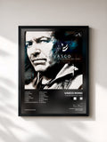 #noir Tableau de l'album L'altra Metà del Cielo de Vasco Rossi, cadre noir, imprimé et encadré en France