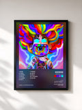 #noir Tableau de l'album Leyenda Viva de 6IX9INE, cadre noir, imprimé et encadré en France