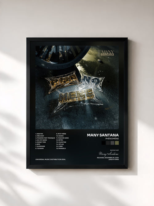 Many Santana · PHÉNOMÈNE — Affiche encadrée