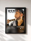 #noir Tableau de l'album Überschall de Michael Wendler, cadre noir, imprimé et encadré en France