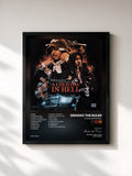 #noir Tableau de l'album A Cold Day In Hell de Drakeo the Ruler, cadre noir, imprimé et encadré en France