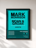 #noir Tableau de l'album Moan and Groan (#25ROTM Mixes) de Mark Morrison, cadre noir, imprimé et encadré en France