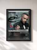 #noir Tableau de l'album e2 (vol.1) de Eros Ramazzotti, cadre noir, imprimé et encadré en France