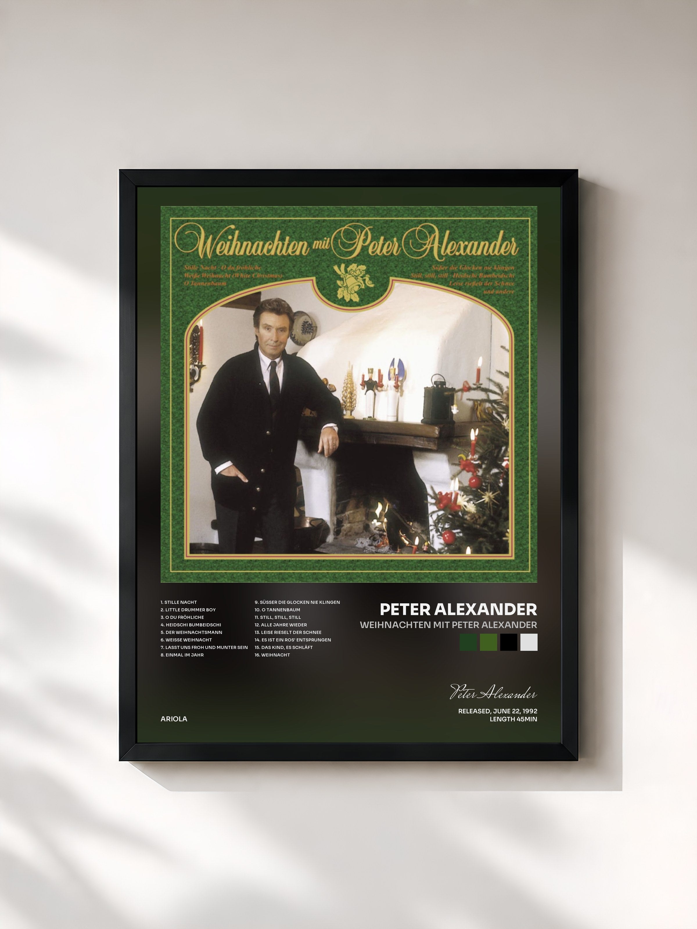 #noir Tableau de l'album Weihnachten mit Peter Alexander de Peter Alexander, cadre noir, imprimé et encadré en France