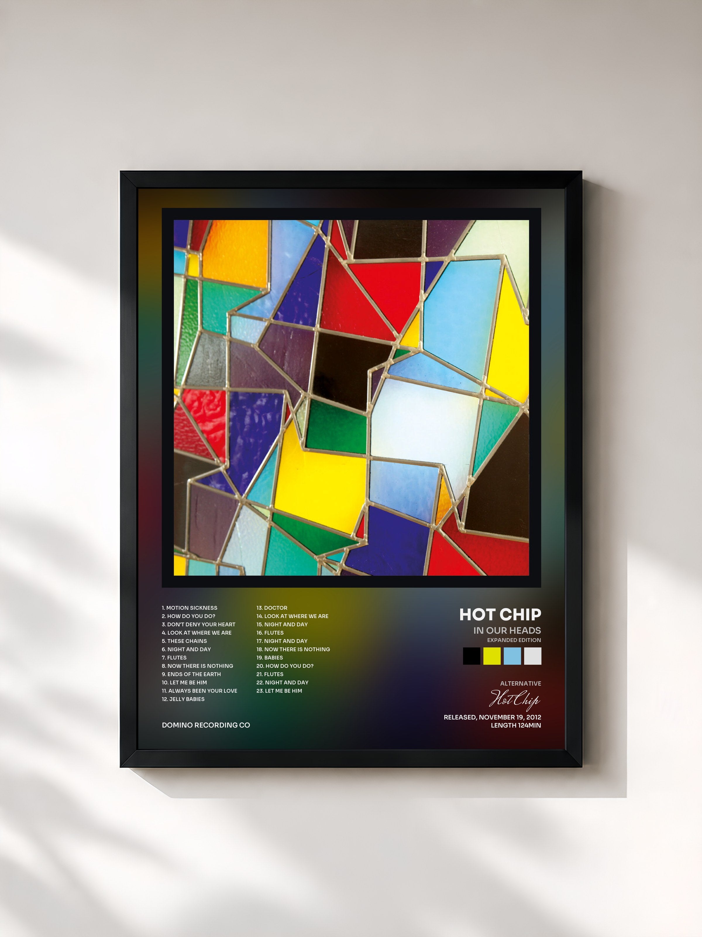 #noir Tableau de l'album In Our Heads (Expanded Edition) de Hot Chip, cadre noir, imprimé et encadré en France