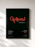 #noir Tableau de l'album Mirror Mirror EP remix de Ghinzu, cadre noir, imprimé et encadré en France