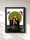 #noir Tableau de l'album Love Shack de The B-52's, cadre noir, imprimé et encadré en France