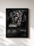 #noir Tableau de l'album Only The Generals Part II de Kevin Gates, cadre noir, imprimé et encadré en France
