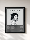 #noir Tableau de l'album Love + Fear de Marina, cadre noir, imprimé et encadré en France
