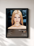 #noir Tableau de l'album Sweet Kisses de Jessica Simpson, cadre noir, imprimé et encadré en France