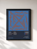#noir Tableau de l'album Blue Blood de X JAPAN, cadre noir, imprimé et encadré en France