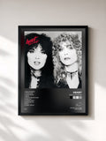 #noir Tableau de l'album Bebe Le Strange de Heart, cadre noir, imprimé et encadré en France