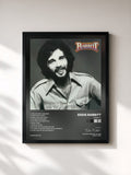 #noir Tableau de l'album Rabbitt de Eddie Rabbitt, cadre noir, imprimé et encadré en France