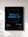 #noir Tableau de l'album Hello, world! de Xdinary Heroes, cadre noir, imprimé et encadré en France