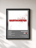 #noir Tableau de l'album BABYMONS7ER de BABYMONSTER, cadre noir, imprimé et encadré en France