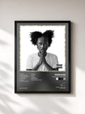 #noir Tableau de l'album Where We Come From de Popcaan, cadre noir, imprimé et encadré en France