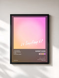 #noir Tableau de l'album Le Surfing EP de Sunset Sons, cadre noir, imprimé et encadré en France