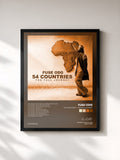 #noir Tableau de l'album 54 Countries - The Full Journey de Fuse ODG, cadre noir, imprimé et encadré en France