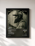 #noir Tableau de l'album Honest Cowboy de Stalley, cadre noir, imprimé et encadré en France