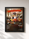 #noir Tableau de l'album SWAGSGIVING de Money Boy, cadre noir, imprimé et encadré en France