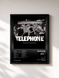 #noir Tableau de l'album Platinum de Telephone, cadre noir, imprimé et encadré en France