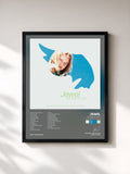 #noir Tableau de l'album Pieces Of You (25th Anniversary Edition) de Jewel, cadre noir, imprimé et encadré en France