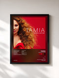 #noir Tableau de l'album Passion Like Fire de Tamia, cadre noir, imprimé et encadré en France