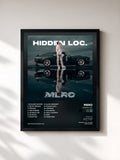 #noir Tableau de l'album Hidden Loc. de MERO, cadre noir, imprimé et encadré en France