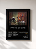 #noir Tableau de l'album Parts of Life de Paul Kalkbrenner, cadre noir, imprimé et encadré en France