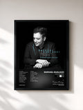 #noir Tableau de l'album Love Life Peace de Raphael Gualazzi, cadre noir, imprimé et encadré en France