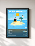 #noir Tableau de l'album Soleil bleu de Bleu Soleil, cadre noir, imprimé et encadré en France