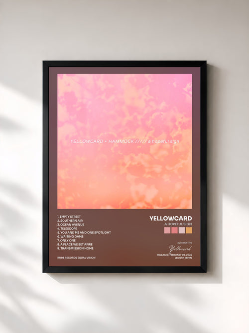 Yellowcard · A Hopeful Sign — Affiche encadrée
