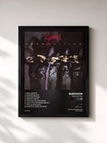 #noir Tableau de l'album Premonition de Survivor, cadre noir, imprimé et encadré en France