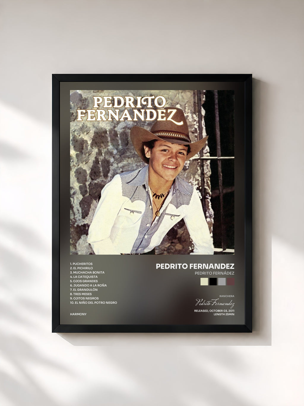 #noir Pedrito Fernádez di Pedrito Fernandez in stampa incorniciata, cornice nera, stampata e incorniciata in Francia