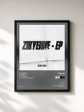 #noir Tableau de l'album Zikyenne de Zikxo, cadre noir, imprimé et encadré en France
