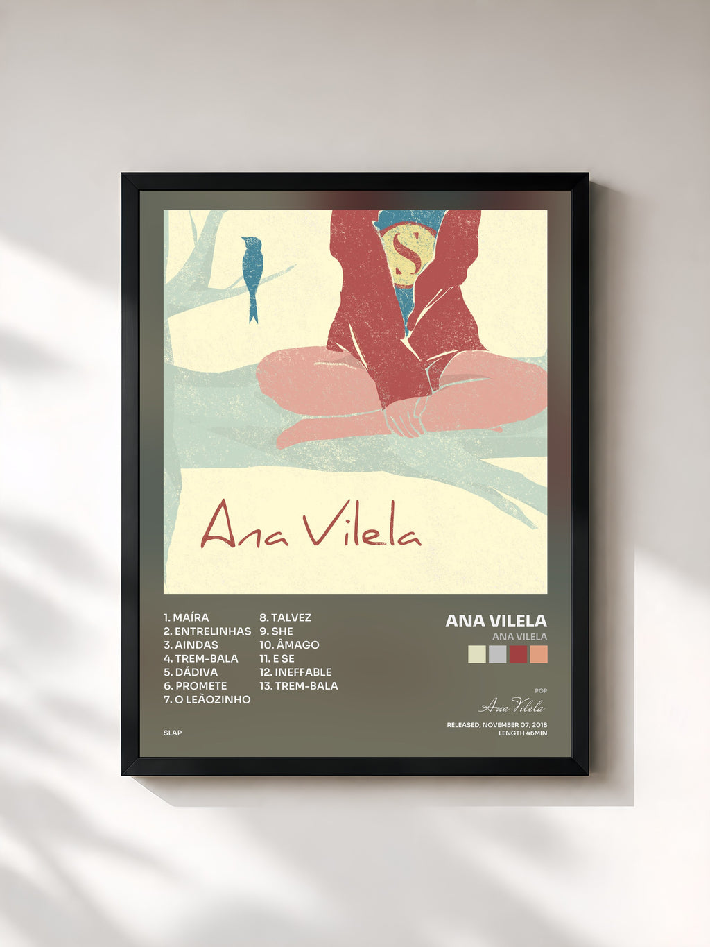 #noir Tableau de l'album Ana Vilela de Ana Vilela, cadre noir, imprimé et encadré en France